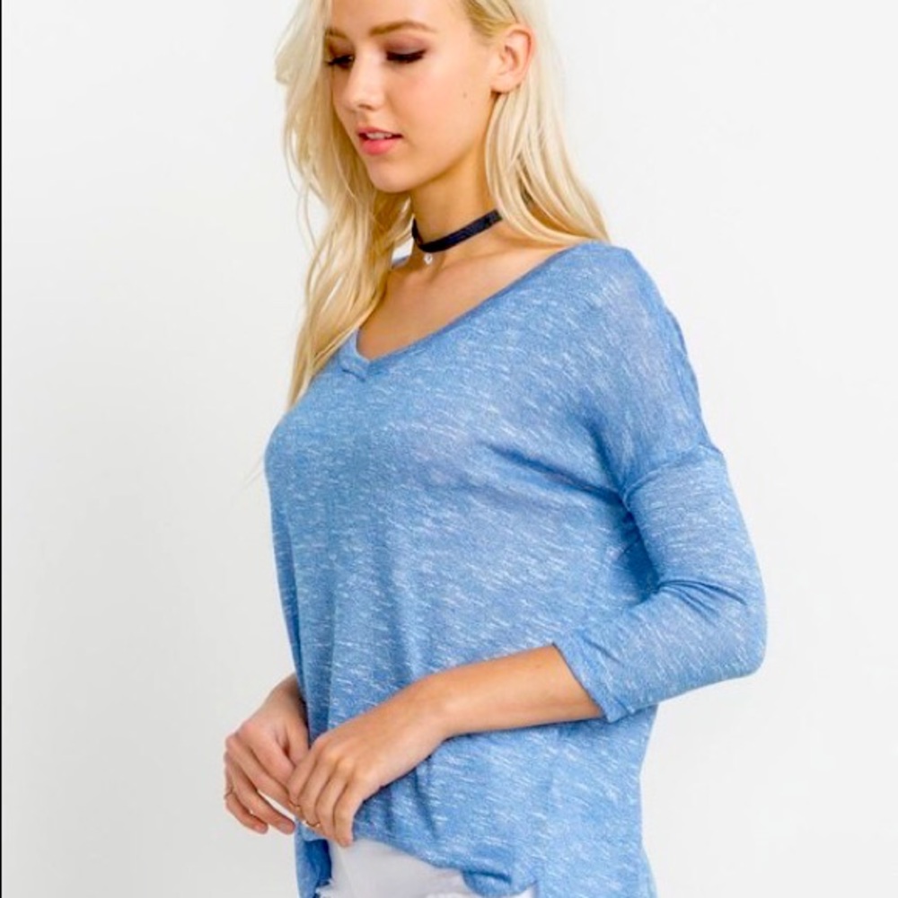 Sky Blue Button Down Top